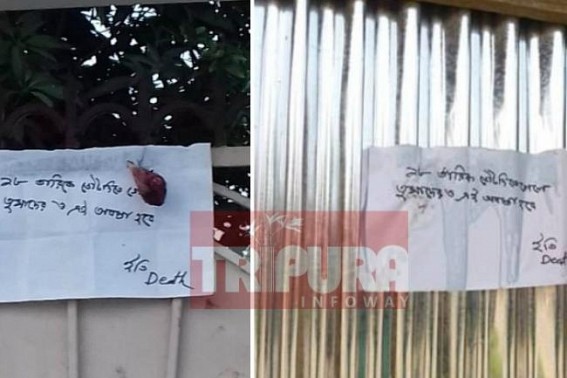 Cut Chicken heads with â€˜murderâ€™ notices across opposition votersâ€™ houses in East Tripura